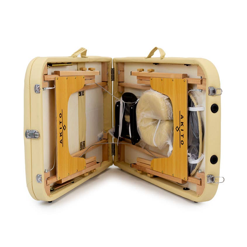 ACUS MED - Wholesale Lichaamsmassage-apparaat - Massagebank Kora 60 cm vouwbaar hout drie-delig - beige6