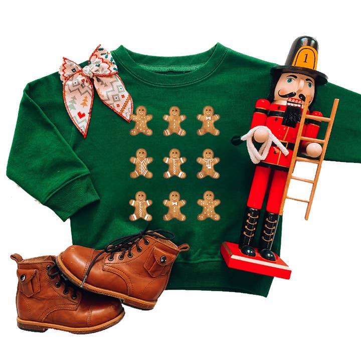 Holland Ave Clothing - Wholesale Sweatshirt - Kids - Gingerbread Man | Kids Christmas Sweatshirt