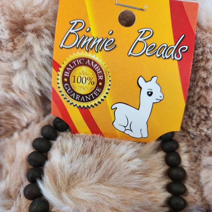 Mens Amber bracelet - Cherry (raw stone) for wholesale by Binnie Baby