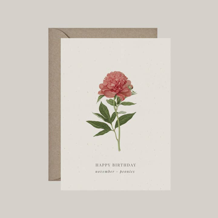 De Papierboetiek - Wholesale Birthday Card - Birth flowers | 12 birthday cards with envelope13
