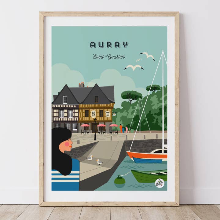 Affiche AURAY - Saint-Goustan pour la vente par Les Petits Yéyés