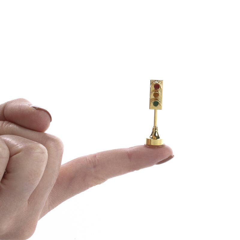 Factory Direct Craft - Wholesale Decorative Tabletop Object - 1-1/4" Miniature Brass Traffic Stop Light0