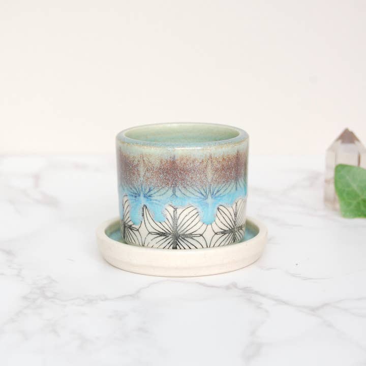 Petit Pot de Plante : Imprimé Capsule de Pavot (2”) (Copie) pour la vente par Compost Design