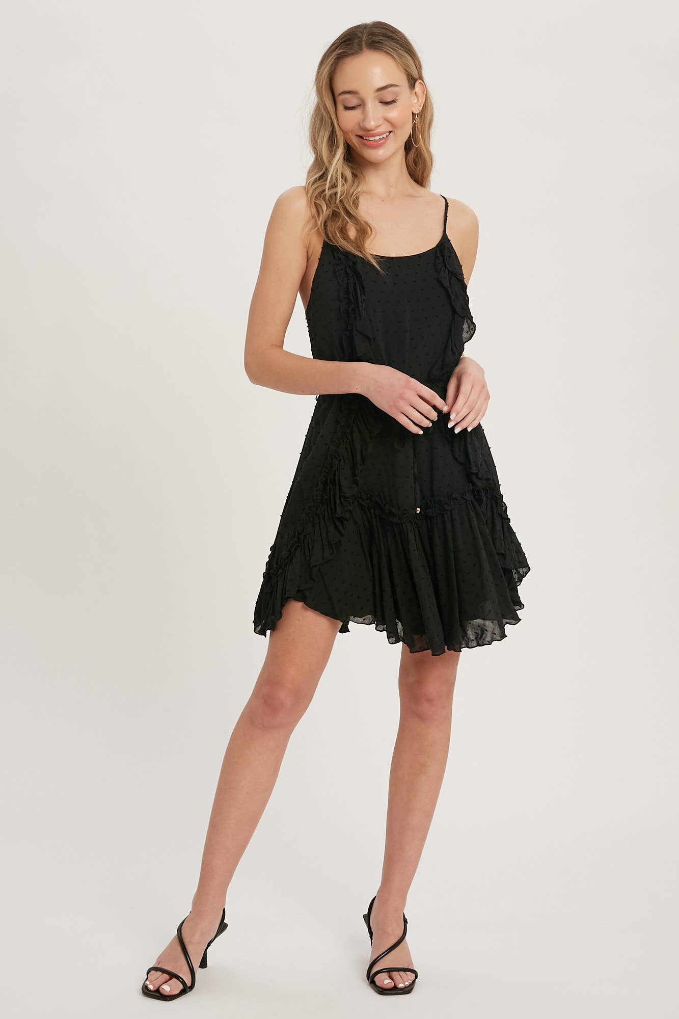 Bluivy - Wholesale Dress - Women's - LACE UP BACK RUFFLE MINI DRESS15