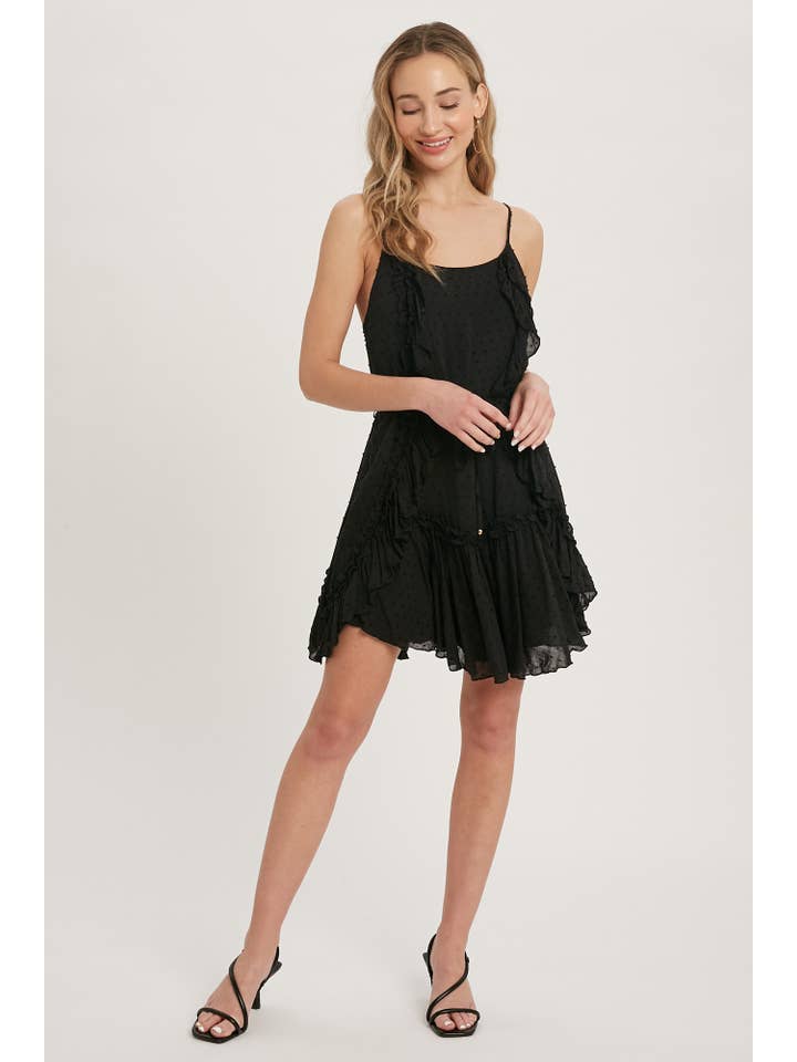 Bluivy - Wholesale Dress - Women's - LACE UP BACK RUFFLE MINI DRESS15