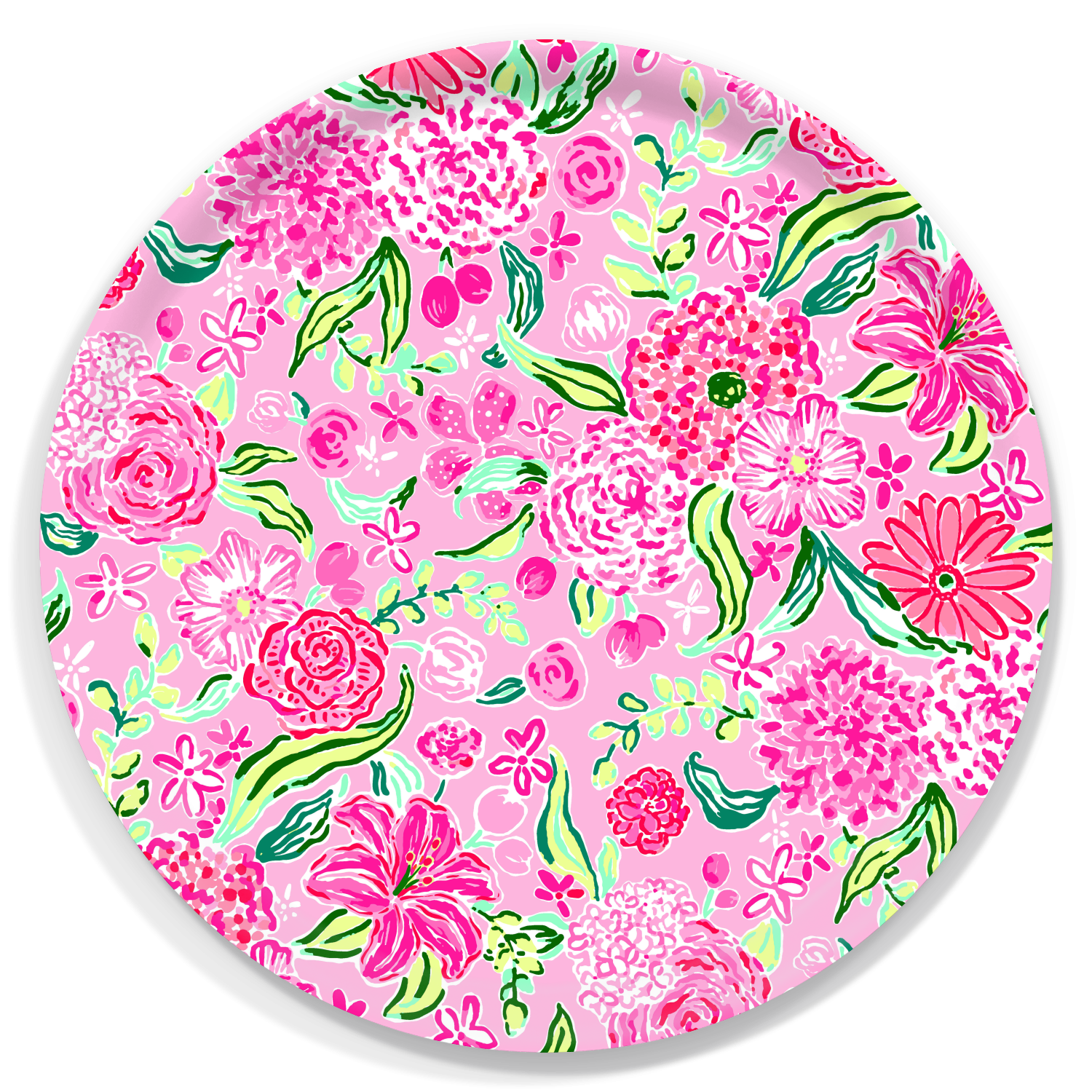 The Muddy Dog - Vendita all'ingrosso Vassoi da portata - Vassoio da portata Fleur Rosa: Tre dimensioni1