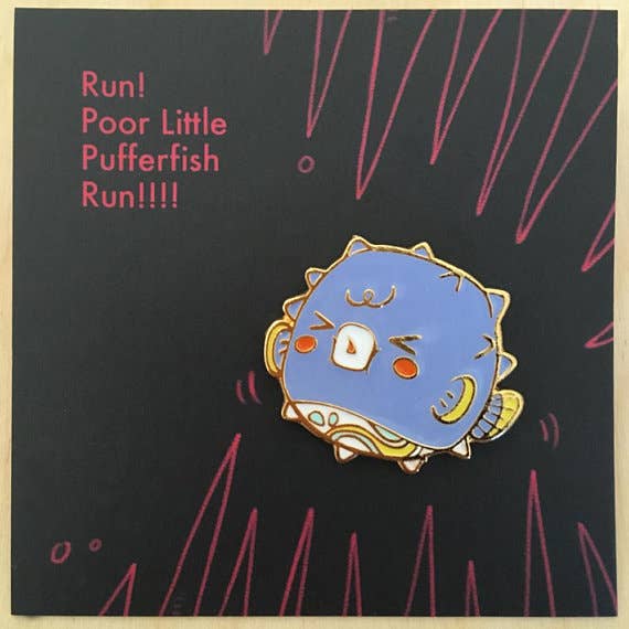 Kuglefisk Emalje Pin for engroshandel hos Vuduberi