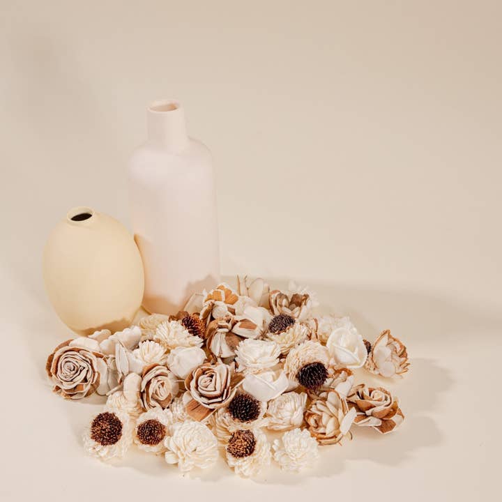 Sola Wood Flowers - Wholesale Artificial Flowers - Mini Flower Assortment (50 Flowers)