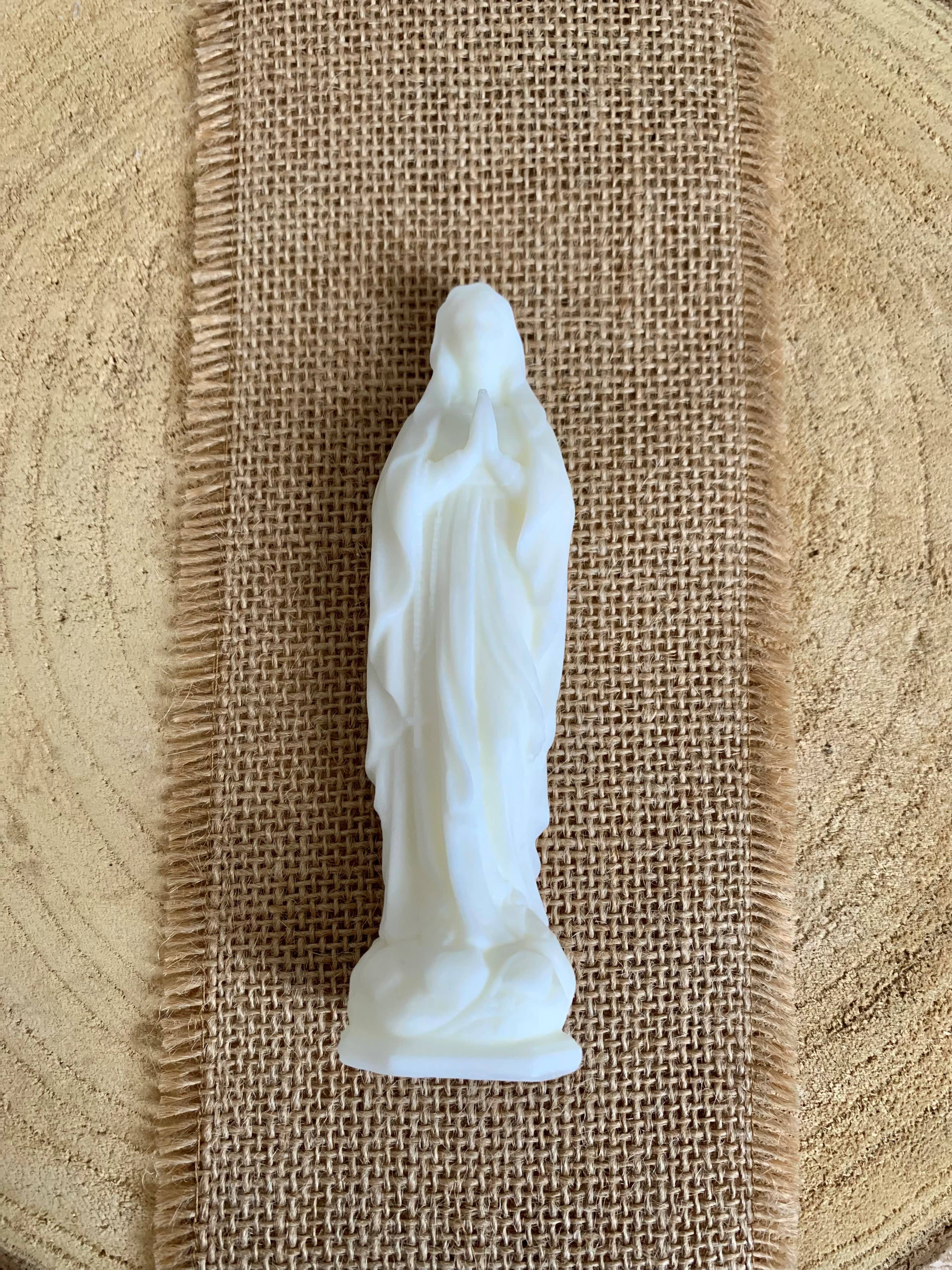 GREENRANN – Engroshandel Pyntefigur – Madonna (Jomfru Maria) i ren hvid voks0