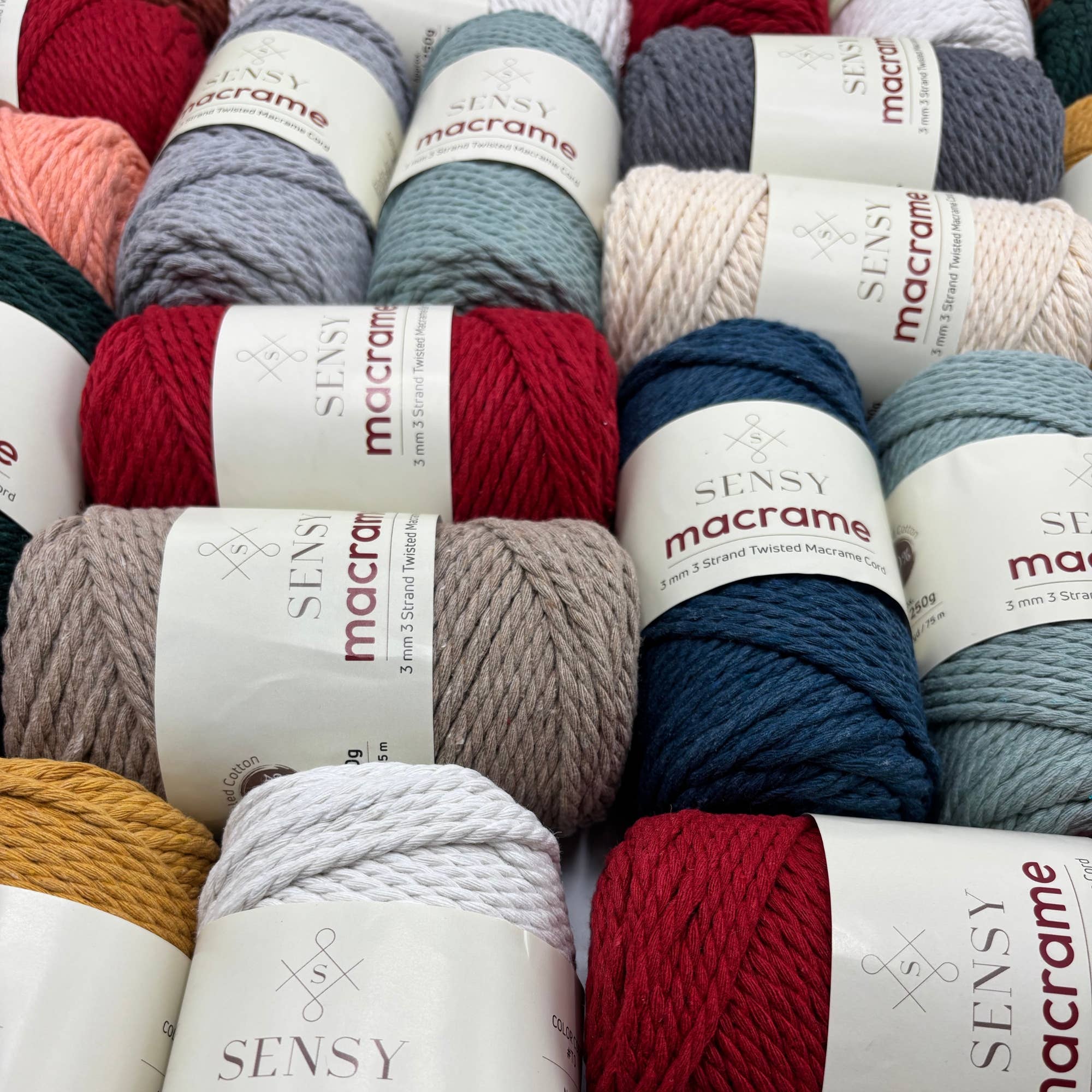 Sensy - Wholesale Yarn - Sensy Premium 3mm - 100% Cotton 3 Strand Twisted Macrame4