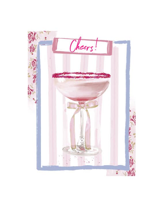 Rebecca Illustrated - Wholesale Stationery/Notecard Set - CHEERS COSMO - Note Card 2