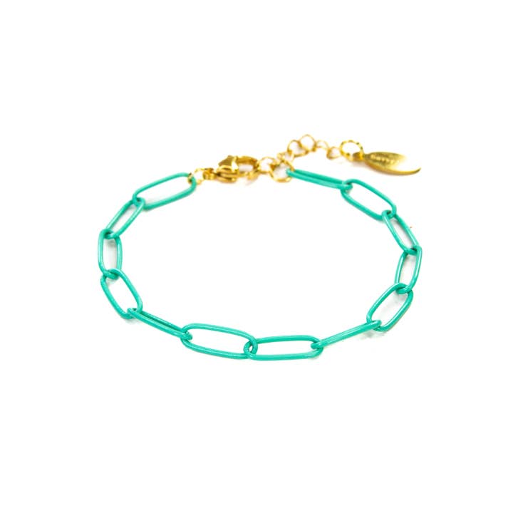 Savvy Bling - Wholesale Link & Chain Bracelet - Enamel 16+ Colors paperclip chain link bracelet