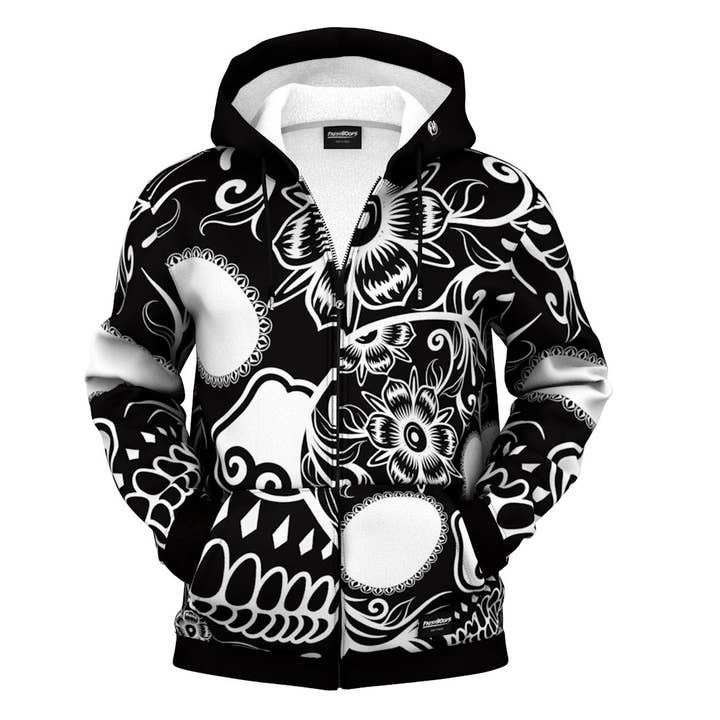 Sweat à capuche zippé Calavera pour la vente par FreshHoods