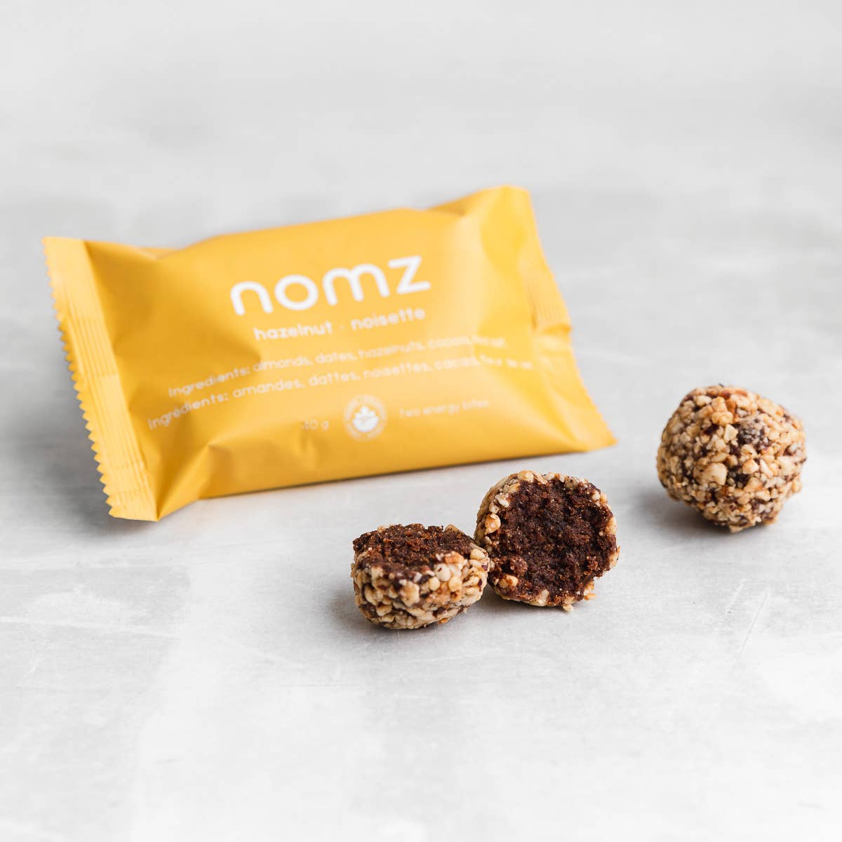 nomz - Vente Barres de céréales - Bouchées énergétiques biologiques à la noisette3