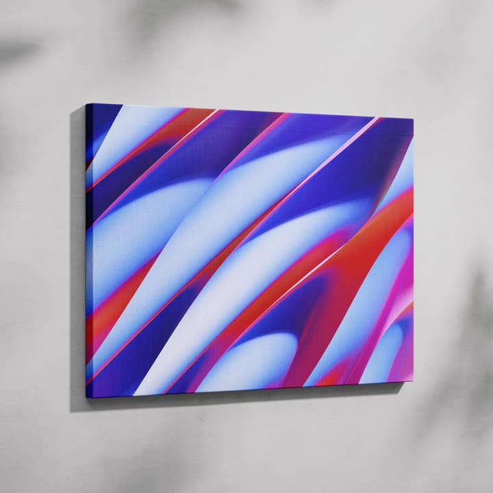 House Prints - Wholesale Art print - Vibrant Waves of Motion - Framed Canvas Wall Art Print5