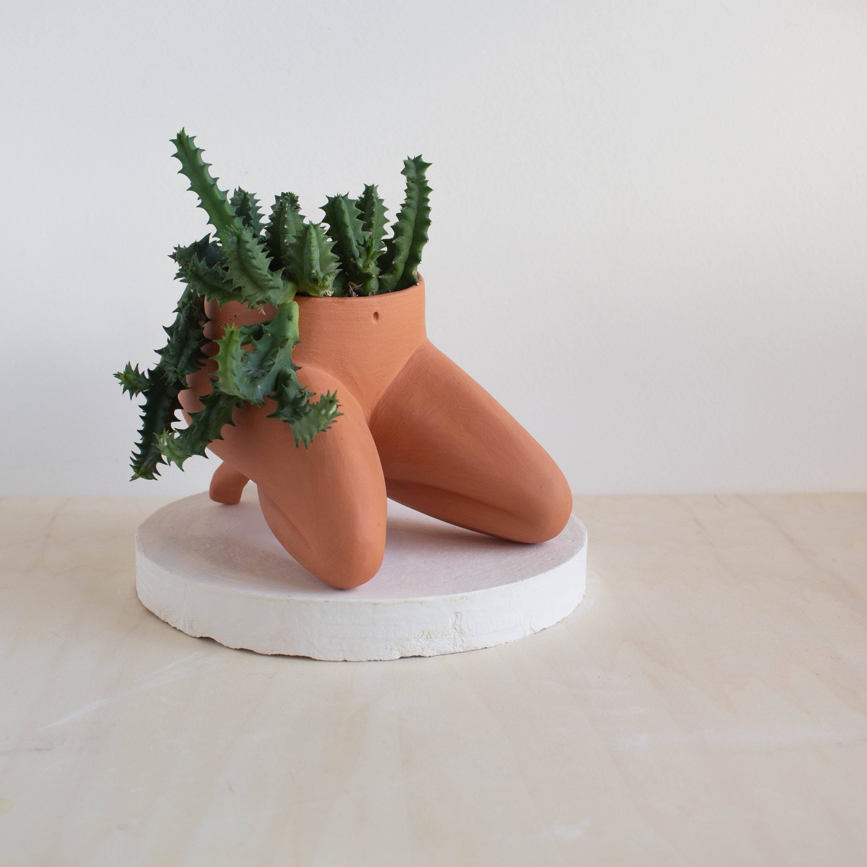 Doma Studios - Wholesale Plant Pot - Heel Sit Leggy - Terracotta2