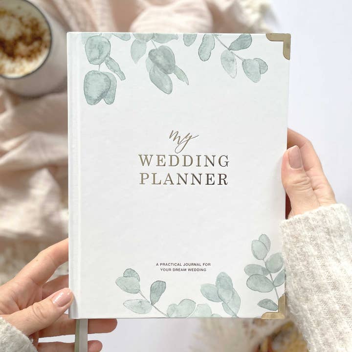Blush And Gold - Wholesale Planner - NEW - Luxury Eucalyptus Wedding Planner Book with Gilded Edg0