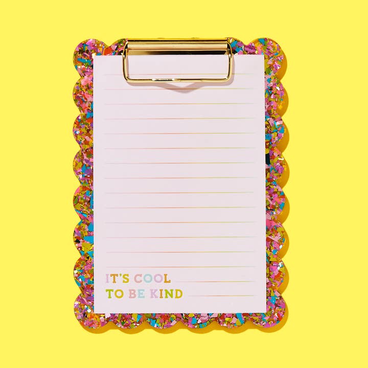 POR DIVERSIÓN - Portapapeles con Bloc de notas - Mediano - Confeti Feliz para venta al por mayor de Taylor Elliott Designs