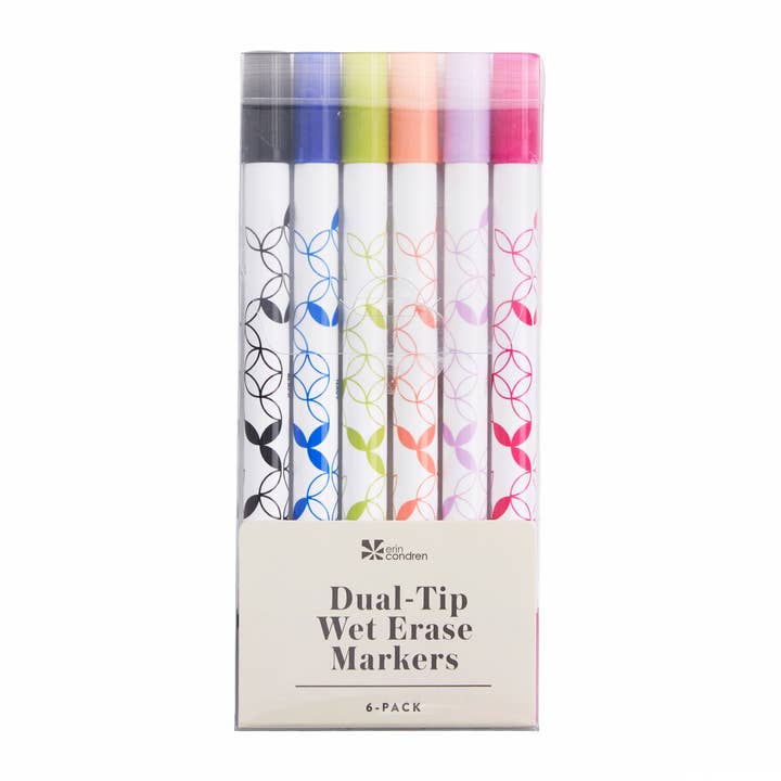 Erin Condren Design - Wholesale Marker - Dual-Tip Wet Erase Markers 6-pack5