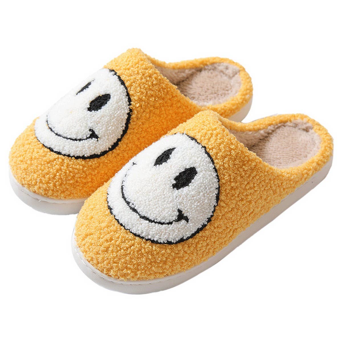 ACCITY - Wholesale Slippers - Women's - Cute Cartoon Smiling Face Fabric Slippers_CWSHS025415