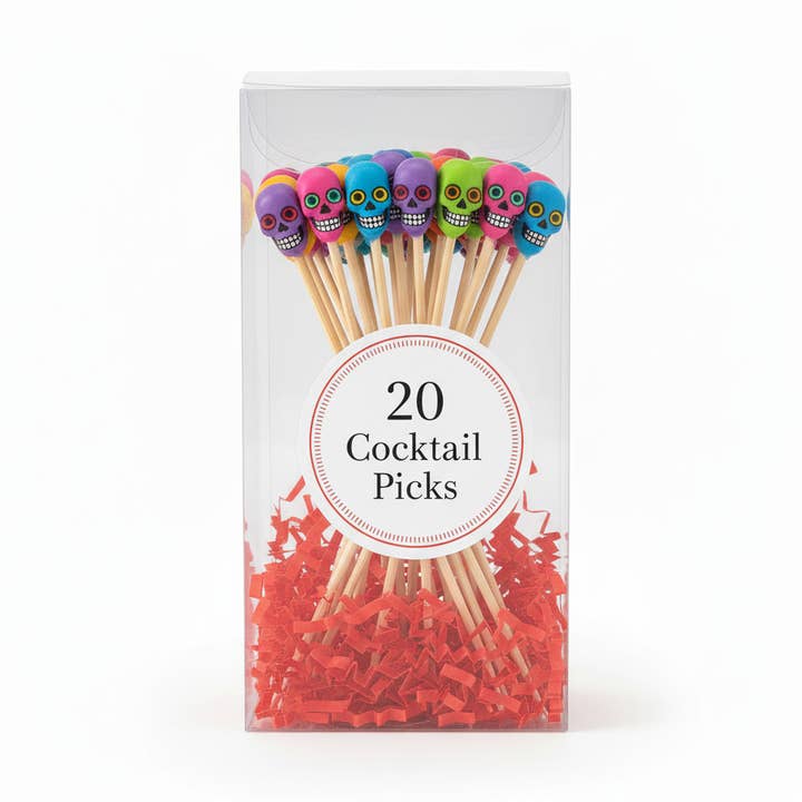 Cocktail Picks Set of 20 in Clear Box - Great Impulse Buy for wholesale by Jolitee