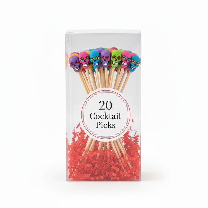 Cocktail Picks Set of 20 in Clear Box - Great Impulse Buy for wholesale by Jolitee