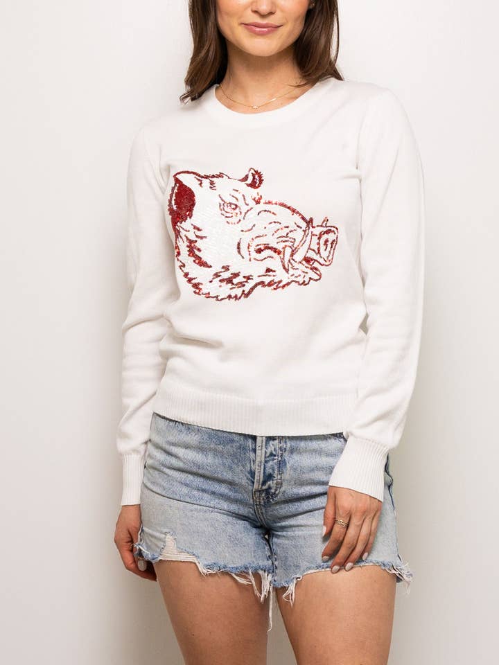 Mega Hog Sweater White for wholesale by Sparkle City