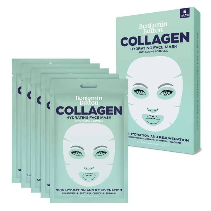 5-Pack Collagen Hydrating Face Mask for wholesale by Benjamin Button