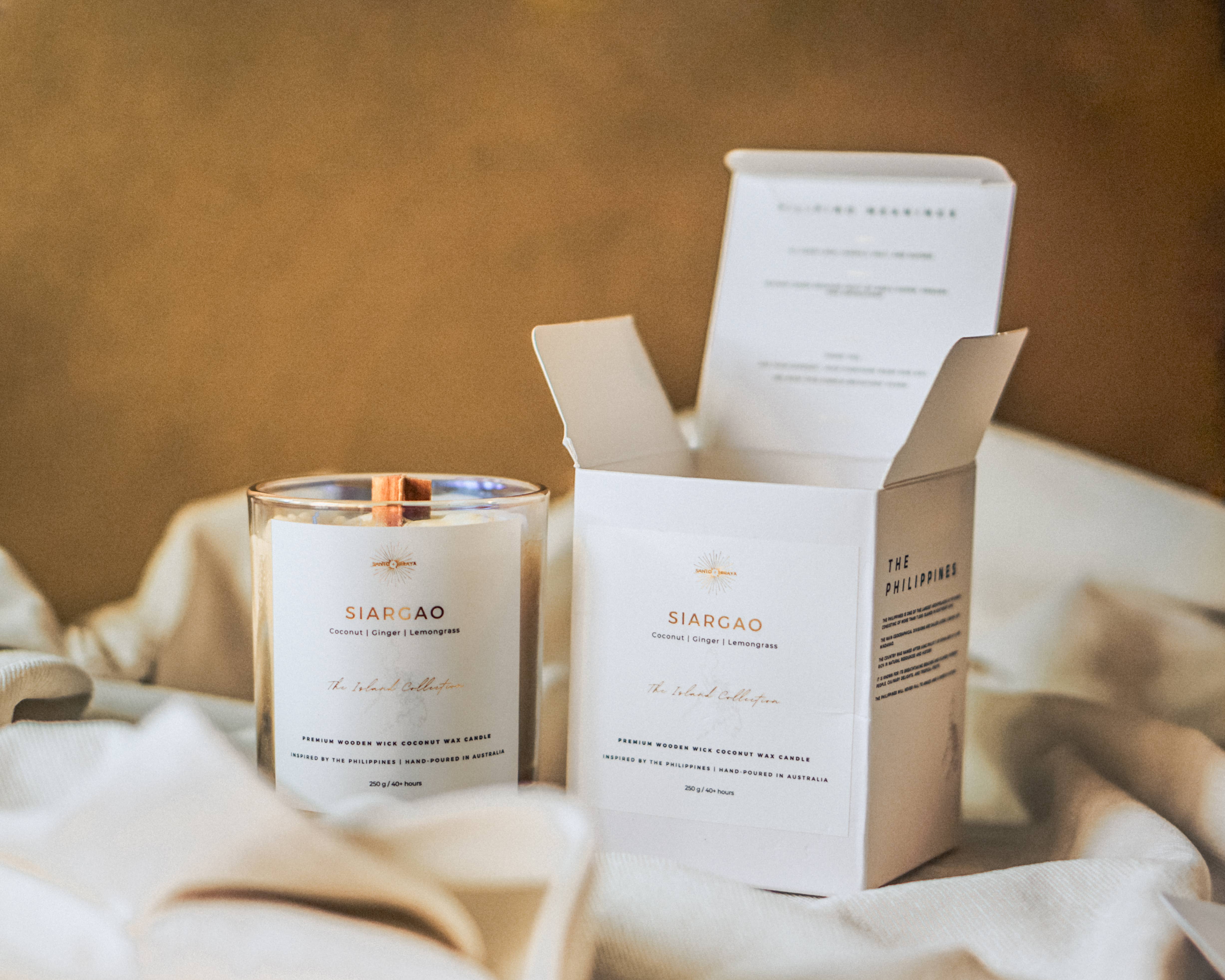 Santo and Hiraya - Wholesale Jar/Filled Candle - SIARGAO Premium Wooden Wick Coconut Wax Candle3