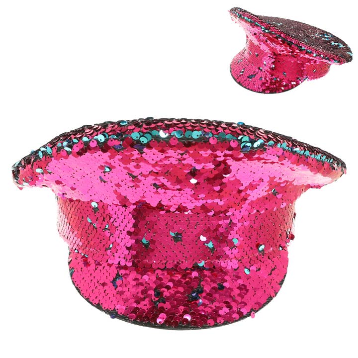 SP Sophia Collection - Wholesale Fedora - Women's - Festival Fashion Sequins Captain Hat