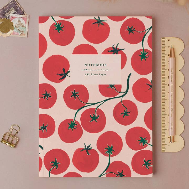 Tomatoes Notebook | Plain Page Journal | Blank Notebooks for wholesale by Sister Paper Co.