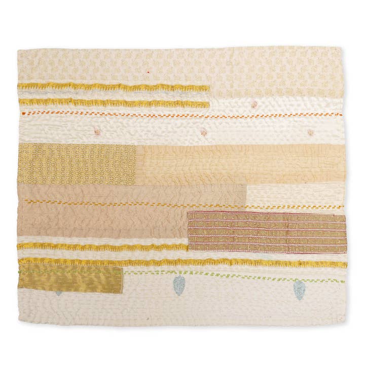 New Dawn Jewel Striped Placemat (set of 2) - Ivory for wholesale by Maison Mieko