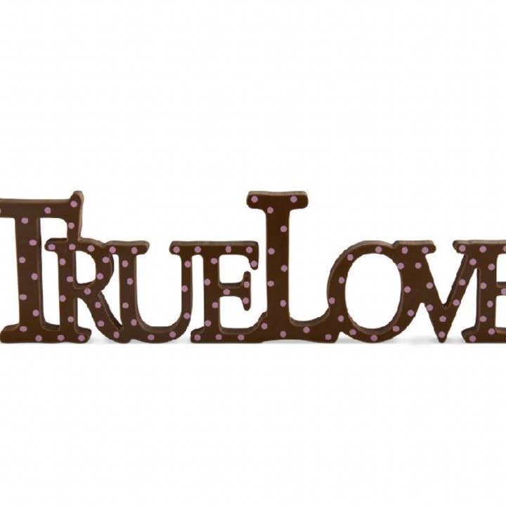 17,5" Valentijnsdag Bruin met Roze Stippen Ware Liefde Uitsnede voor wholesale door Dunn Deals