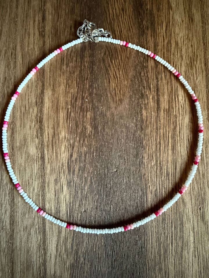 Sweetheart Beaded Choker Necklace for wholesale by Wild Mountain Soul Designs