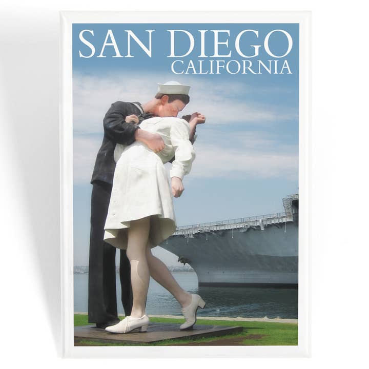 MAGNET San Diego, CA Sailor Sculpture USS Midway for wholesale by Lantern Press