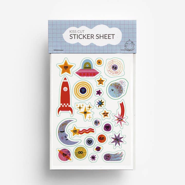 Space Kiss Cut klistermærke ark for engroshandel hos jungwiealt