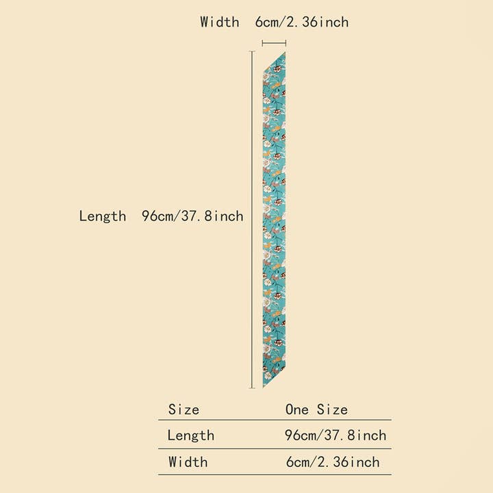 ACCITY - Wholesale Scarf - Women's - Chic Floral Letter Twilly Scarf Gift Wrap_CWASC00985