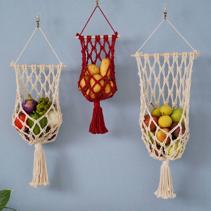 BeanDaikon - Wholesale Kitchen storage/organiser - Macrame Fruit Hanger H075