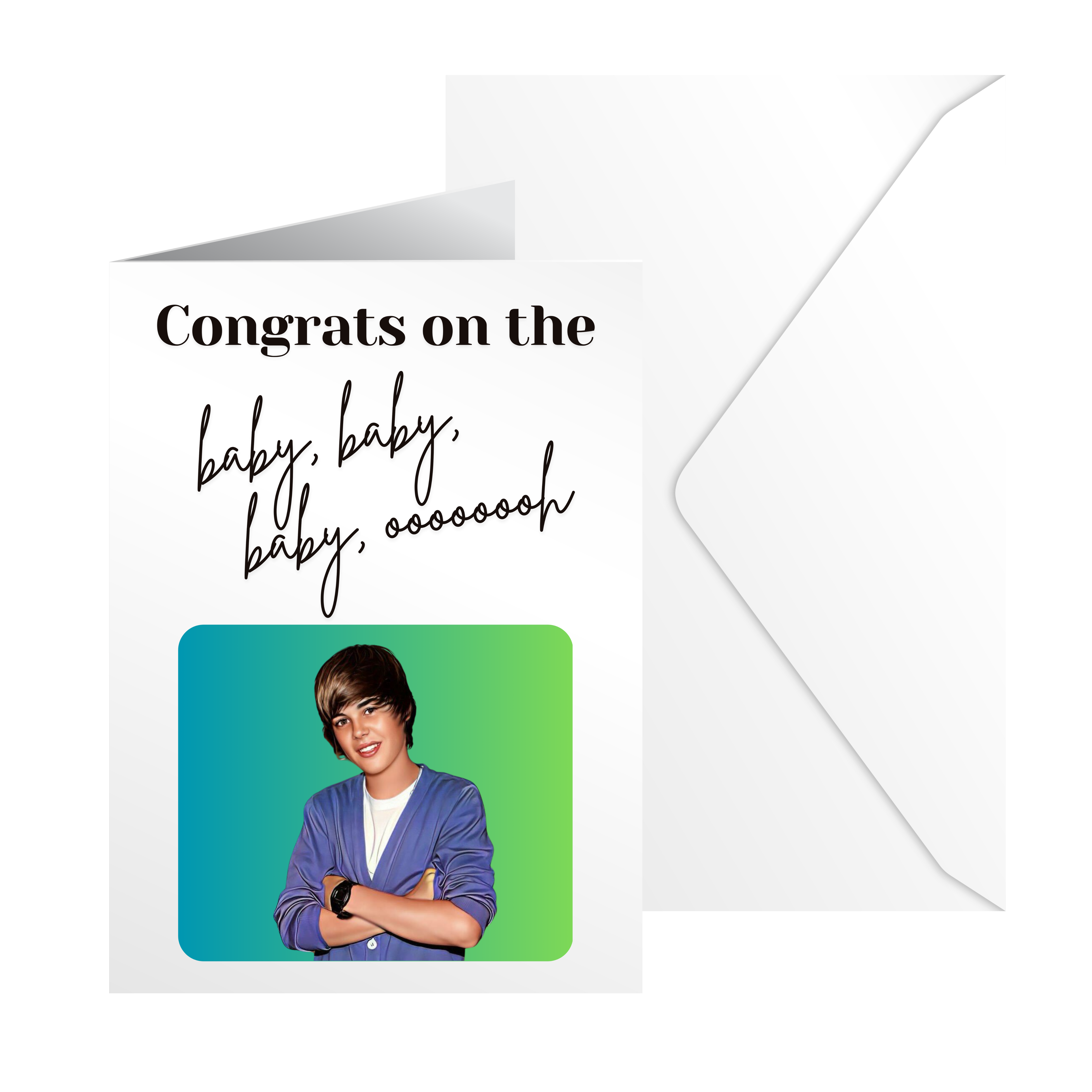 Argent Design Co - Wholesale Baby Card - New Baby Card - Justin Bieber Baby Baby0