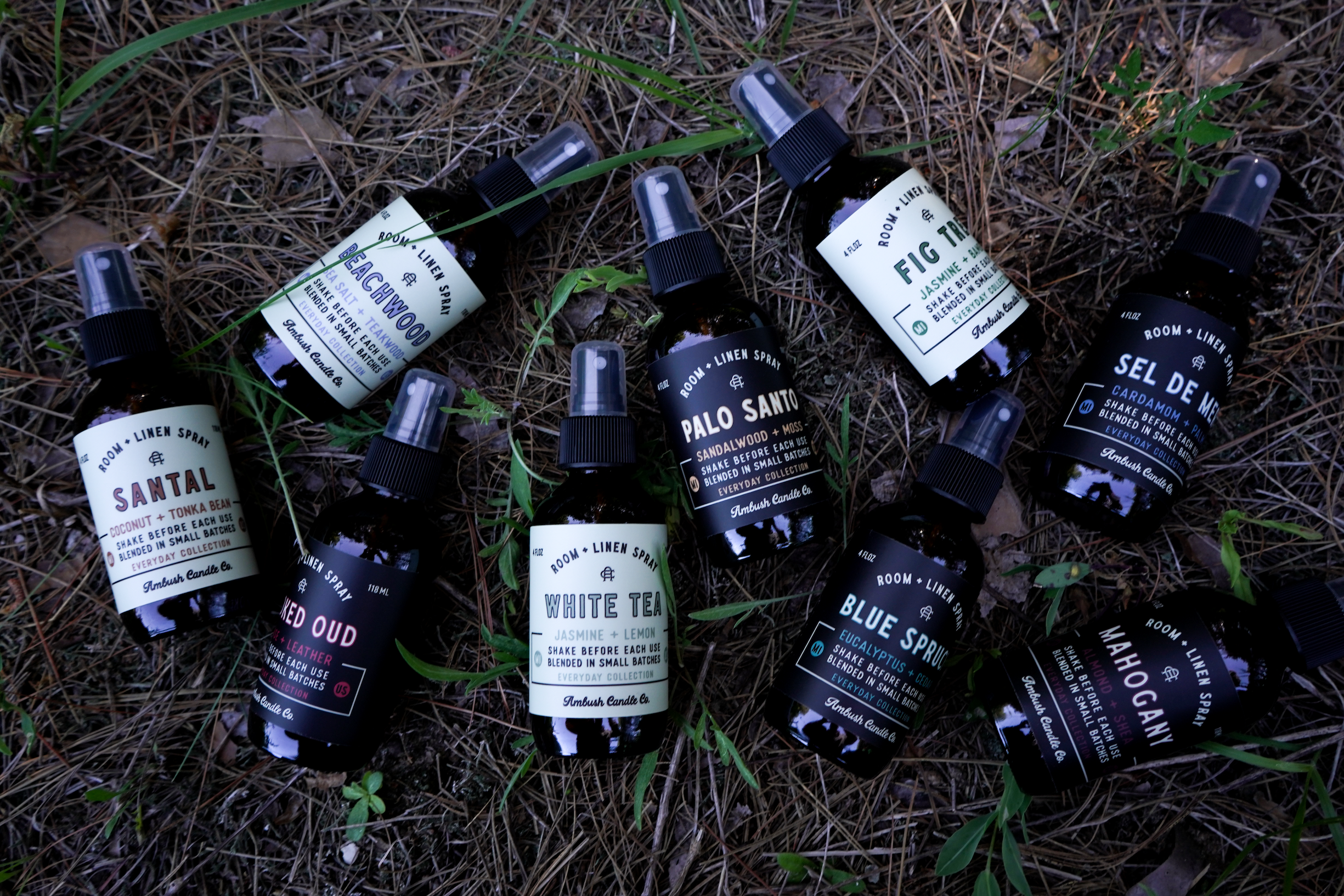 Ambush Candle Co. - Wholesale Room & Linen Spray - Sel De Mer | Cardamom + Palm 4oz Room + Linen Spray1