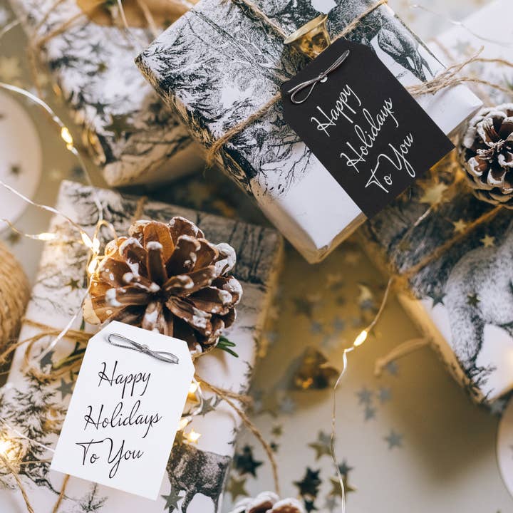 WowWordZ - Wholesale Gift Tag - Happy Holidays To You Gift Tags – Set of 103