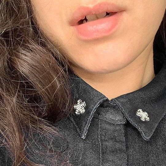 Snöflingor krage emalj stift, Christmas pin set, Xmas gåva för wholesale av Creative Goodie