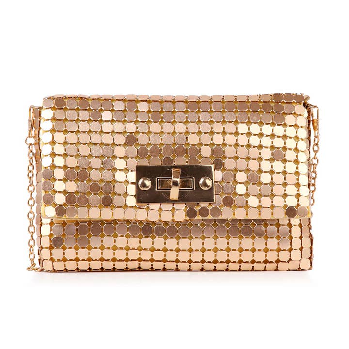 Handbag Express - Wholesale Clutch Bag - Women's - Metal Mesh Front Flap Evening Bag