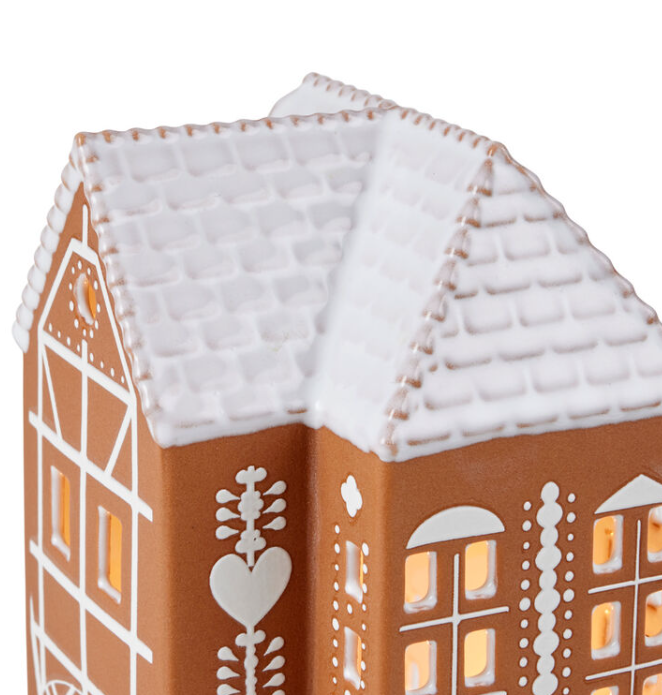 Danish Design Collective - Wholesale Christmas Decoration - Kähler - Gingerbread - Ceramic Tealight Holder - Large House2