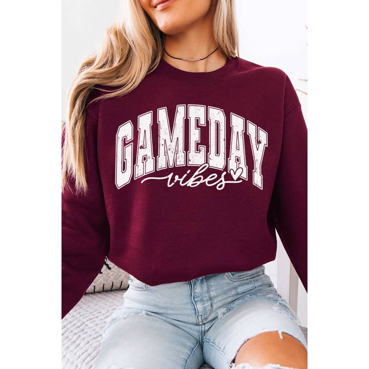 Sudadera estampada GAMEDAY VIBES para venta al por mayor de A. BLUSH CO