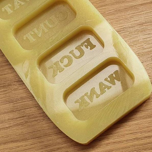 Mr Resin - Wholesale Craft Supplies - Swear Word / Naughty / Foul Language Wax Melt Silicone Moulds - HB Style Size2