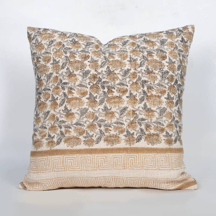 Cojín de Algodón Estampado a Mano 50x50 cm para venta al por mayor de Artisaga