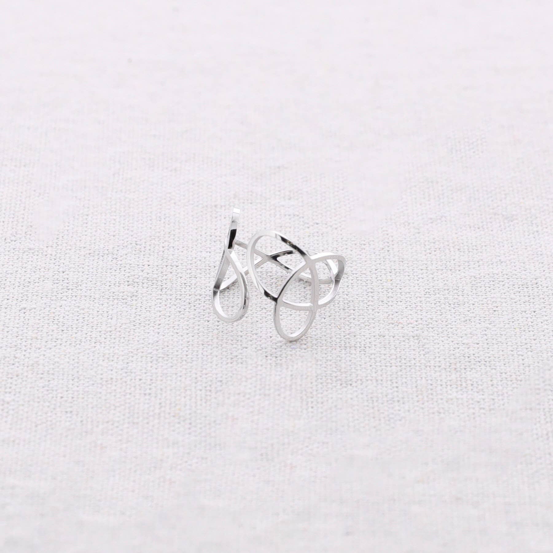 Sonata – wholesale Snap jewellery – Braided Steel Ring2