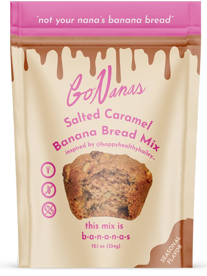 Salted Caramel Banana Bread Mix for wholesale by GoNanas