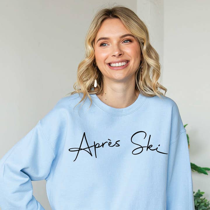 APRES SKI Winter Graphic Sweatshirt for wholesale by BLUME & CO.